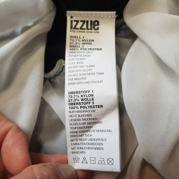 Izzue Crew Neck Black Sweater Top  Nylon Blend w/Blouse Bottom Med Slim … - Picture 12 of 12